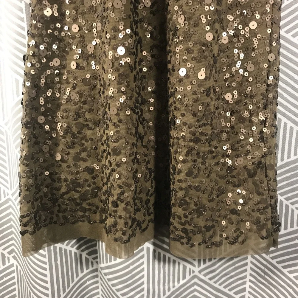 Max Studio Party Cocktail Sequin Bronze Dress Size Small